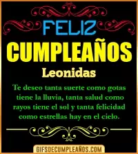 GIF Frases de Cumpleaños Leonidas